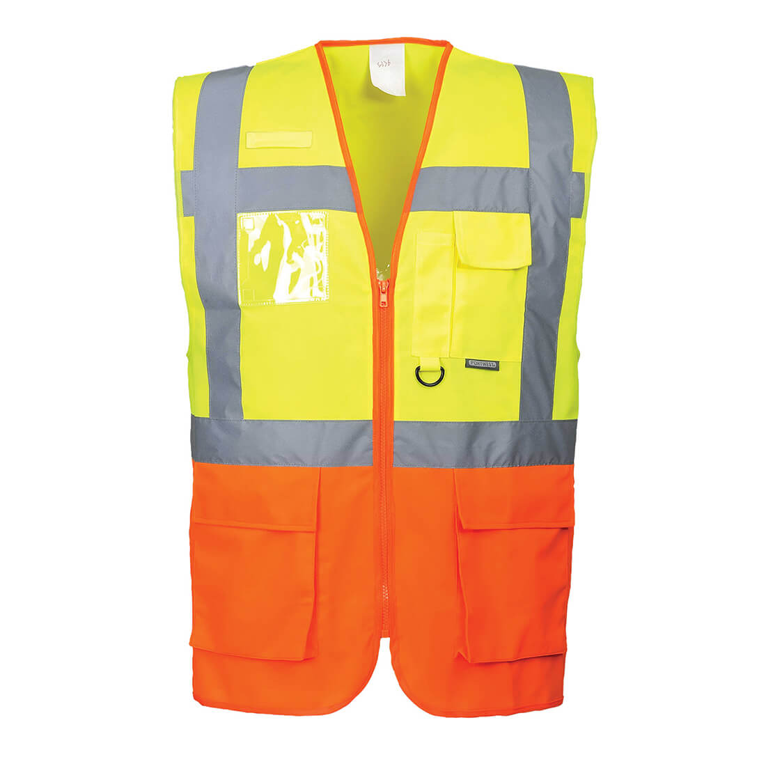 Portwest Prague Executive Class 2 Hi Vis Waistcoat Yellow / Orange 2XL | Compare The Build