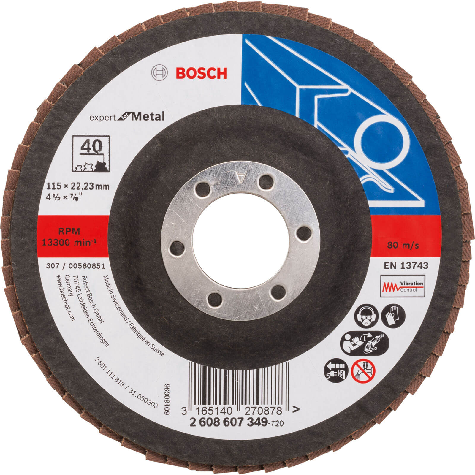 Bosch Expert X551 for Metal Flap Disc 115mm 40g Pack of 1 | Compare The Build