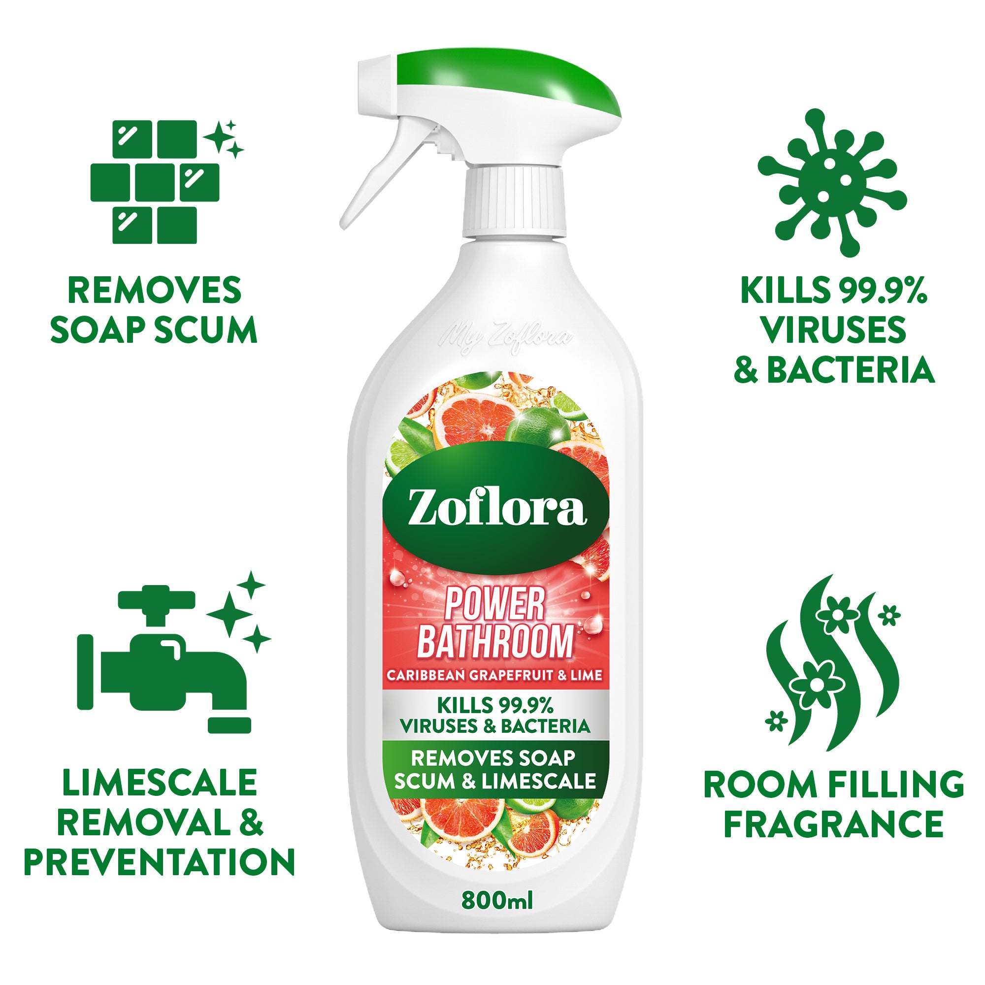 Zoflora Grapefruit and Lime Power Bathroom Spray Clear Price Comparisons | Compare The Build