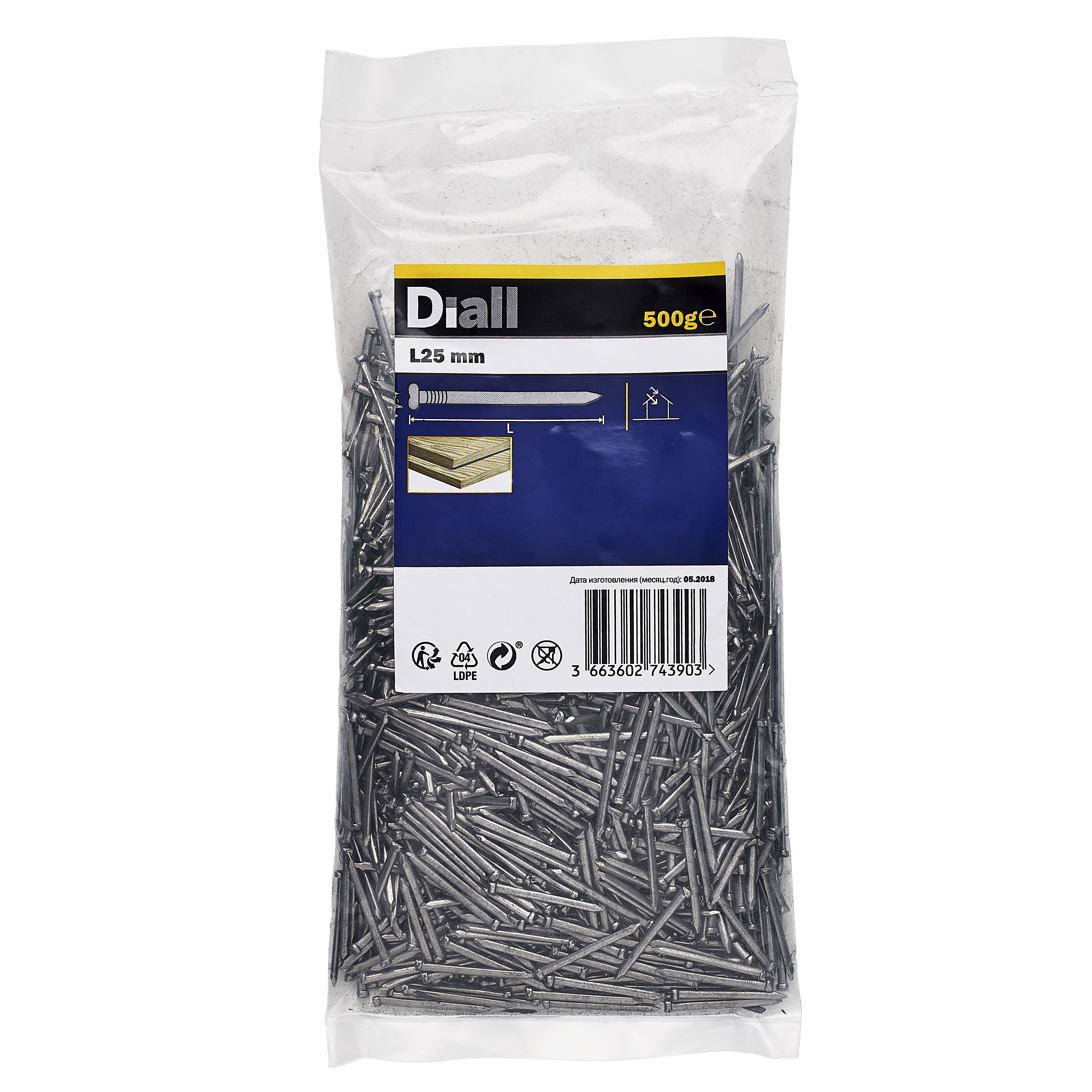 Diall Oval Nail (L)25mm 500G Price Comparisons | Compare The Build