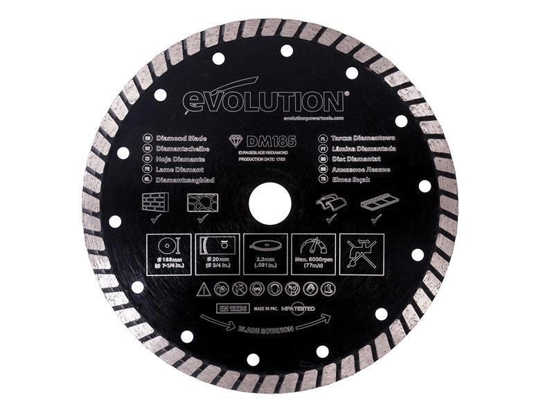 Evolution EVL185DIAM Diamond Blade, Segmented Rim 185 x 20mm Price Comparisons | Compare The Build