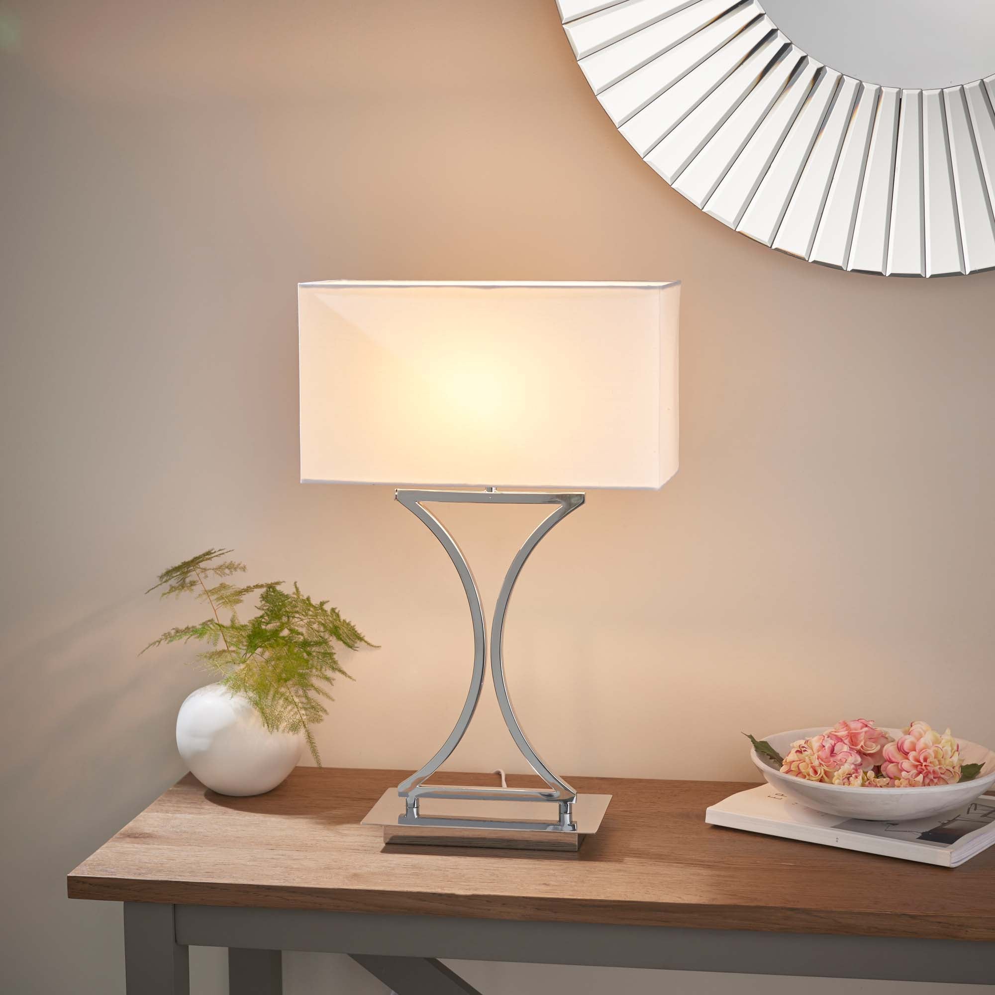 Vogue Epalle Table Lamp Chrome Chrome Price Comparisons | Compare The Build