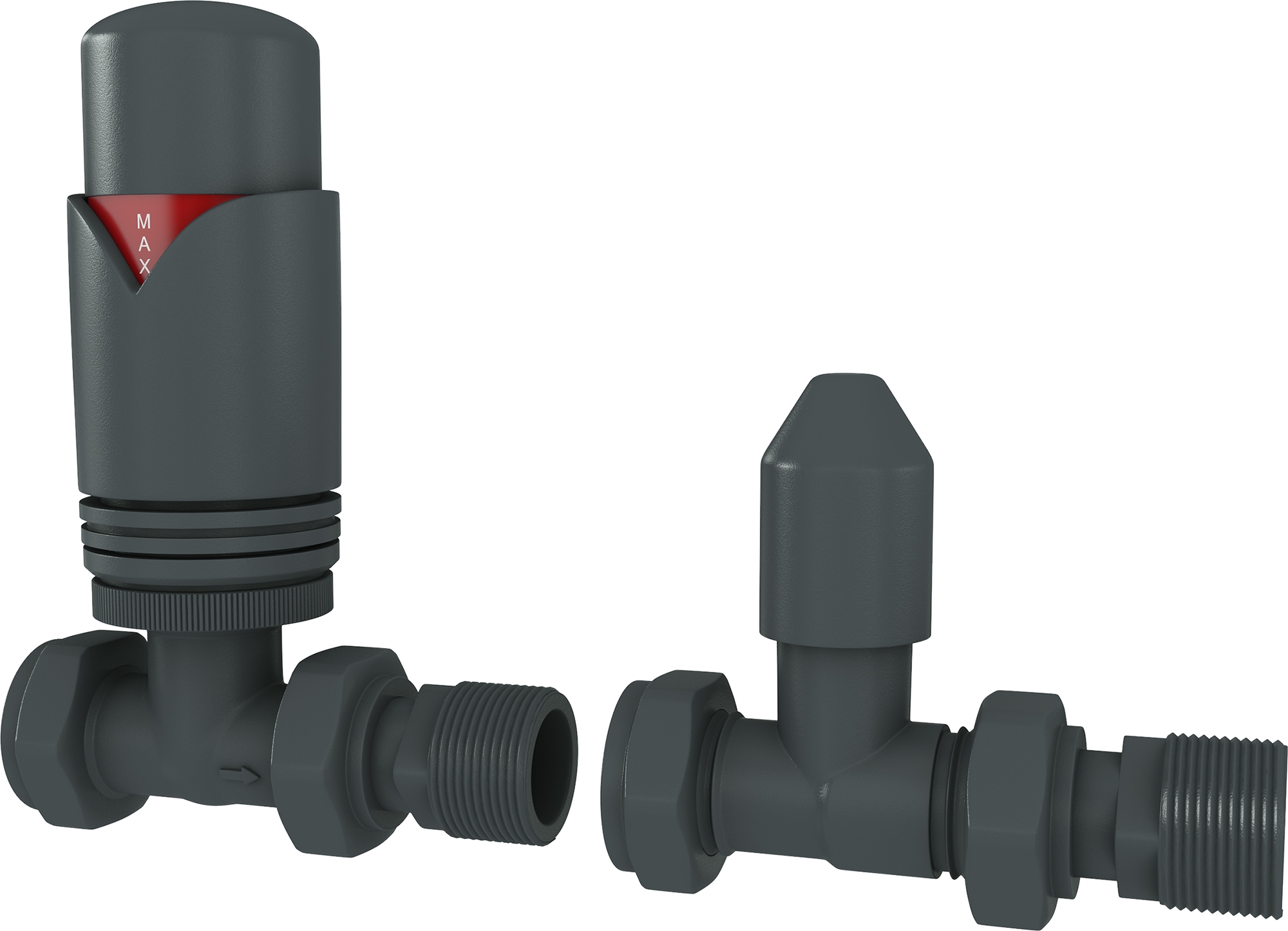 Trade Direct Thermostatic Valves, Minimal, Anthracite Straight - 8mm Price Comparisons | Compare The Build