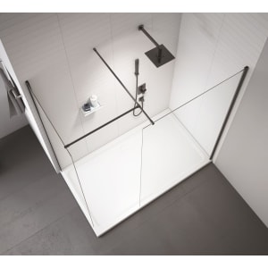 Nexa By Merlyn 8mm Black Frameless Wet Room Shower Screen Only - 2015 x 1000mm Price Comparisons | Compare The Build