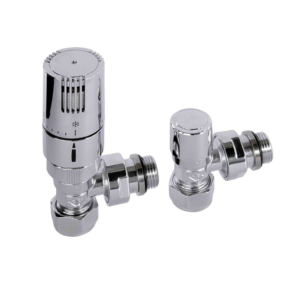 Nordic Thermostatic Valves, Modern K, Chrome Angled Price Comparisons | Compare The Build