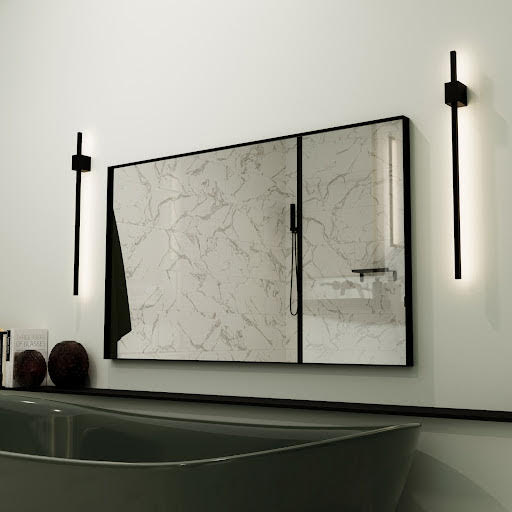 Vasari Large Rectangular Mirror - 1200 x 700mm Black Price Comparisons | Compare The Build