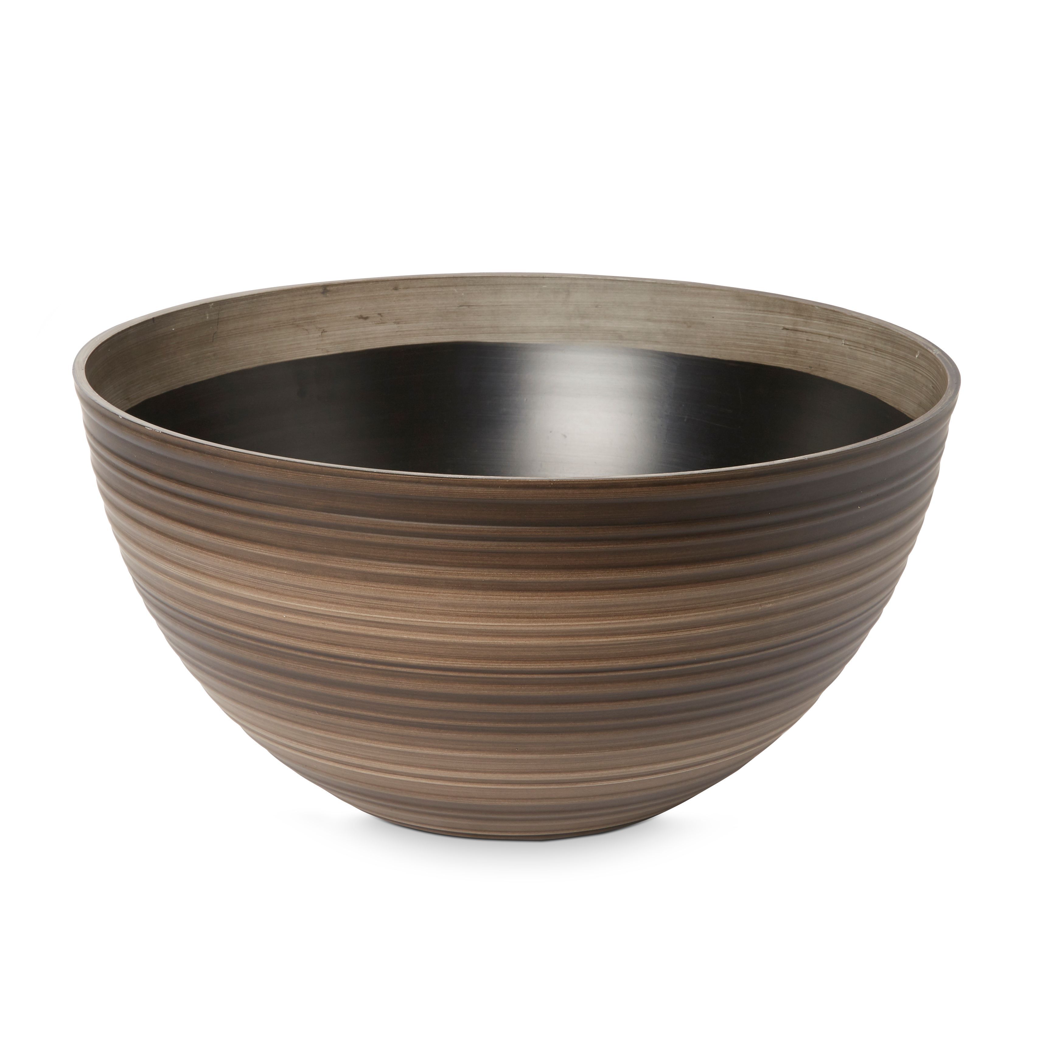 Blooma Lule Brown Bamboo Effect Plastic Circular Plant Pot (Dia)50Cm Price Comparisons | Compare The Build