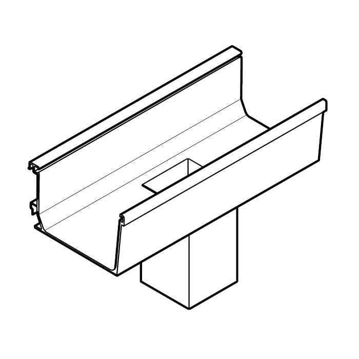 Alumasc Aqualine 160mm x 100mm Box Running Outlet 100mm x 100mm - Metallic Silver Silver Metallic Matte Aluminium EBG16/SO44A/PPC/9006M Price Comparisons | Compare The Build