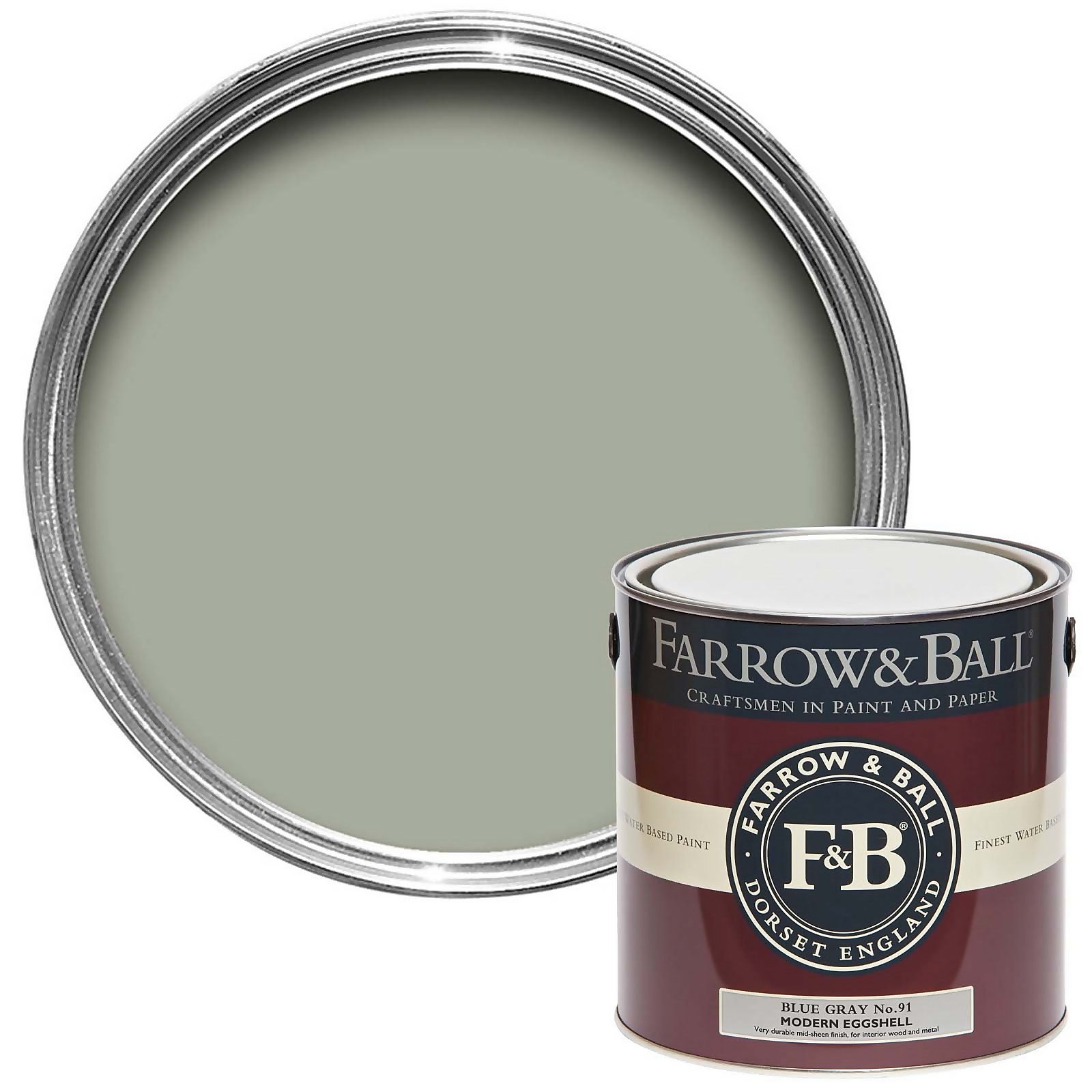 Farrow & Ball Modern Eggshell Paint Blue Gray - 2.5L Price Comparisons | Compare The Build