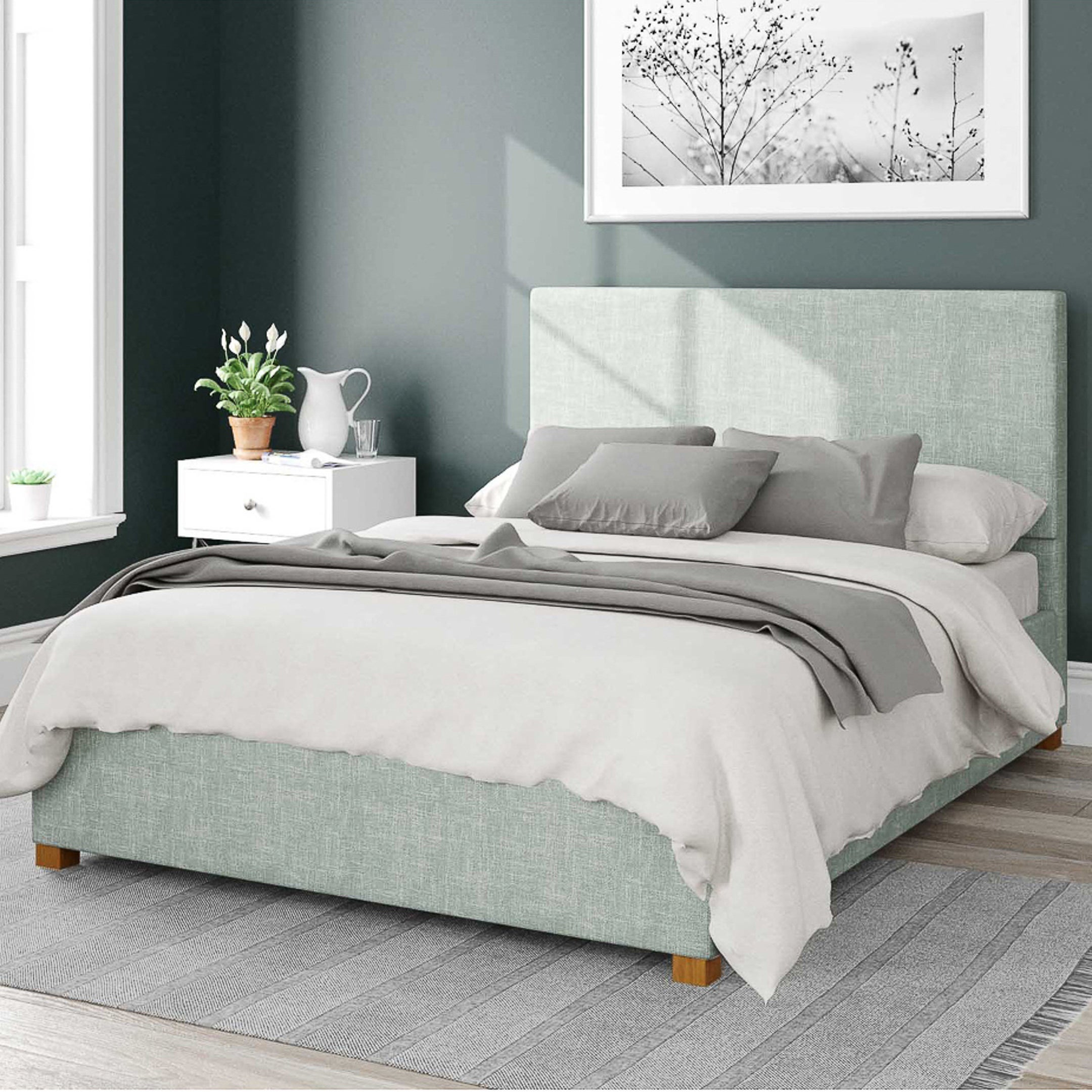 Garland Pure Pastel Cotton Ottoman Bed Green Price Comparisons | Compare The Build