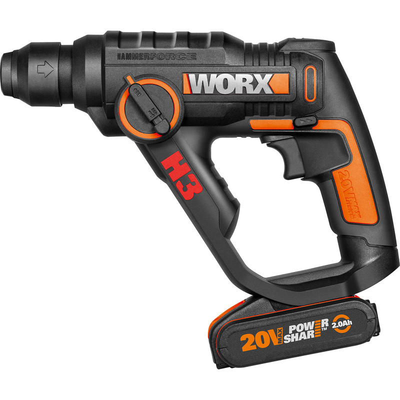 Worx 20V 3 in 1 Cordless SDS Rotary Hammer Drill 1 x 2.0Ah Price Comparisons | Compare The Build