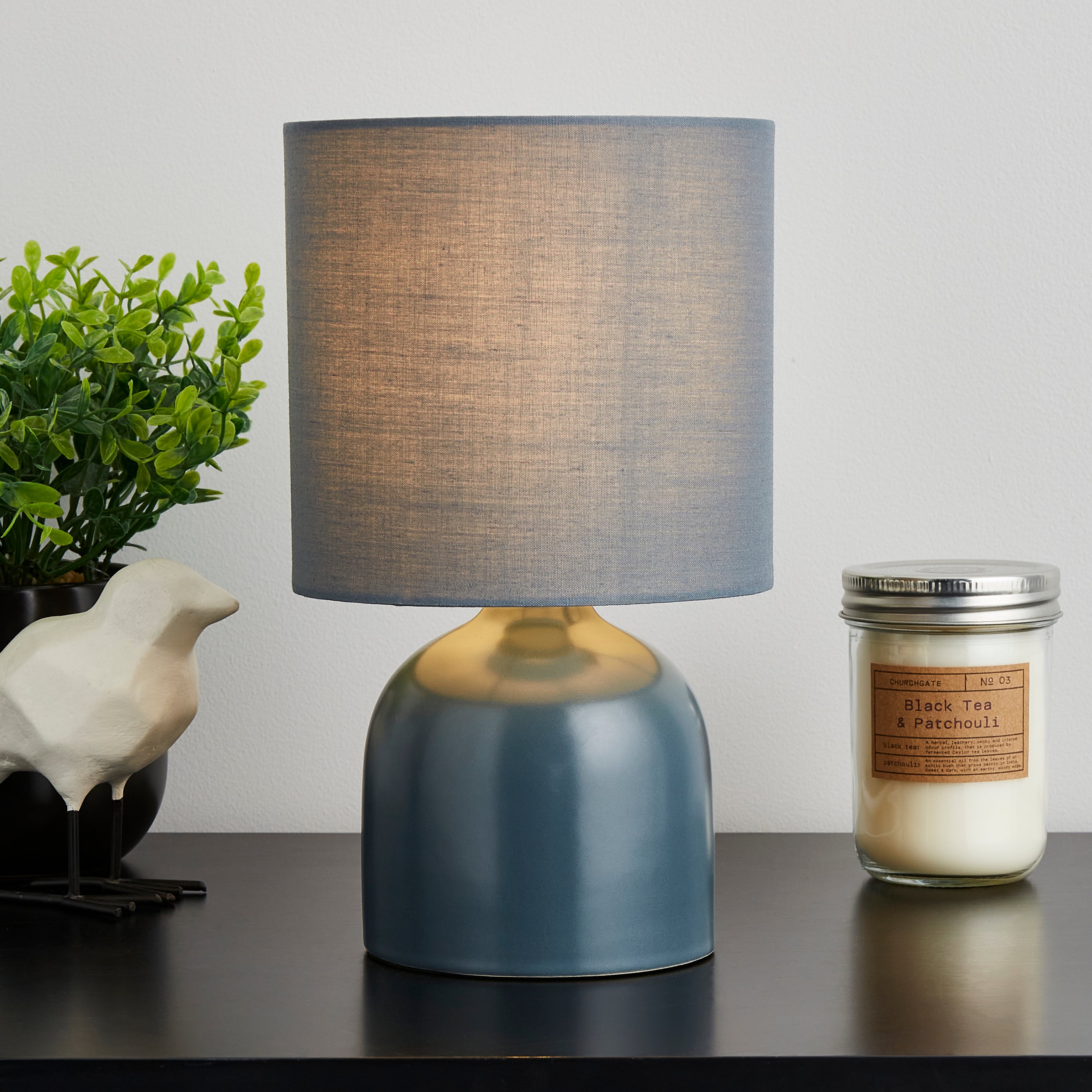 Hera Ceramic Table Lamp Blue Price Comparisons | Compare The Build