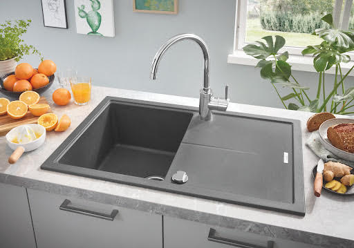 Grohe K400 Granite Grey 1.0 Composite Inset Kitchen Sink - Drainer & Waste 780 x 500mm Price Comparisons | Compare The Build