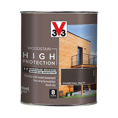 V33 High Protection Charcoal Matt Wood Stain, 750Ml Price Comparisons | Compare The Build