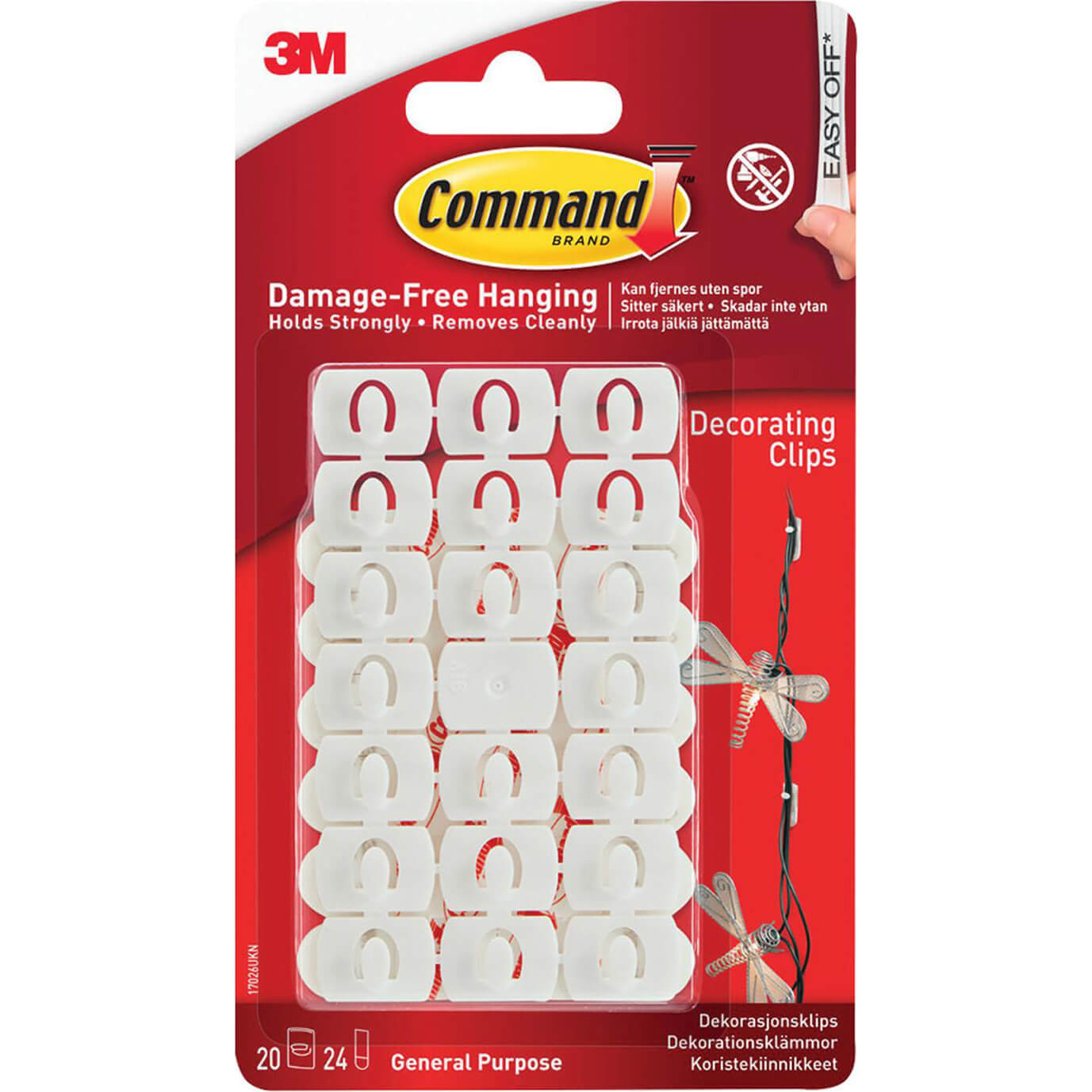 Command Adhesive Strip Decorating Clips White Pack of 20 Price Comparisons | Compare The Build