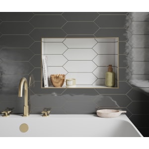 Wickes Boutique Clover White Gloss Ceramic Wall Tile - 300 x 100mm - Pack of 40 Price Comparisons | Compare The Build