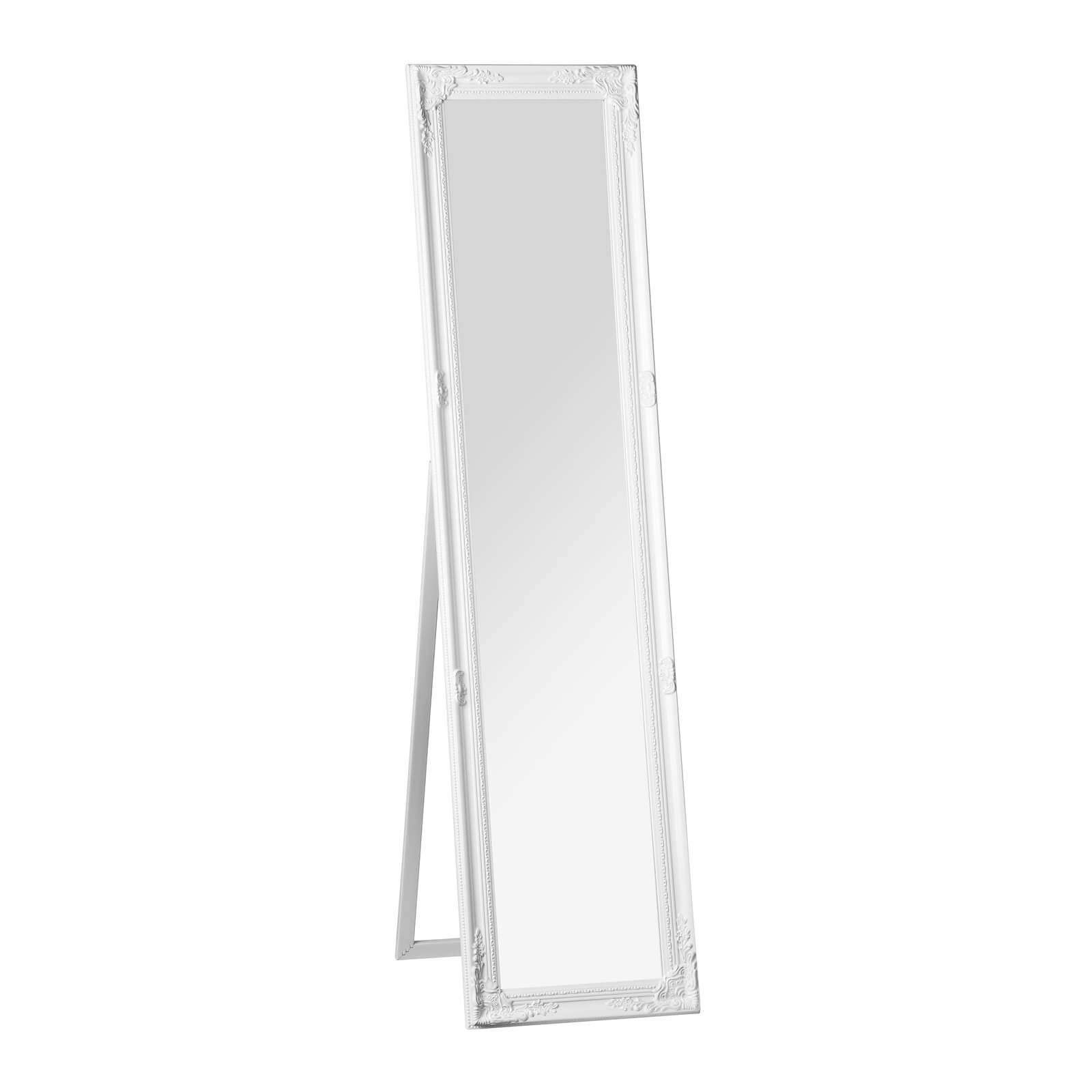 Chic Vintage Floor Standing Mirror - White Price Comparisons | Compare The Build