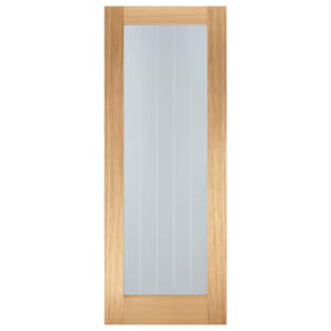 LPD Internal Mexicano 1 Lite Pattern 10 Pre-Finished Oak Solid Core Door - 686 x 1981mm Price Comparisons | Compare The Build