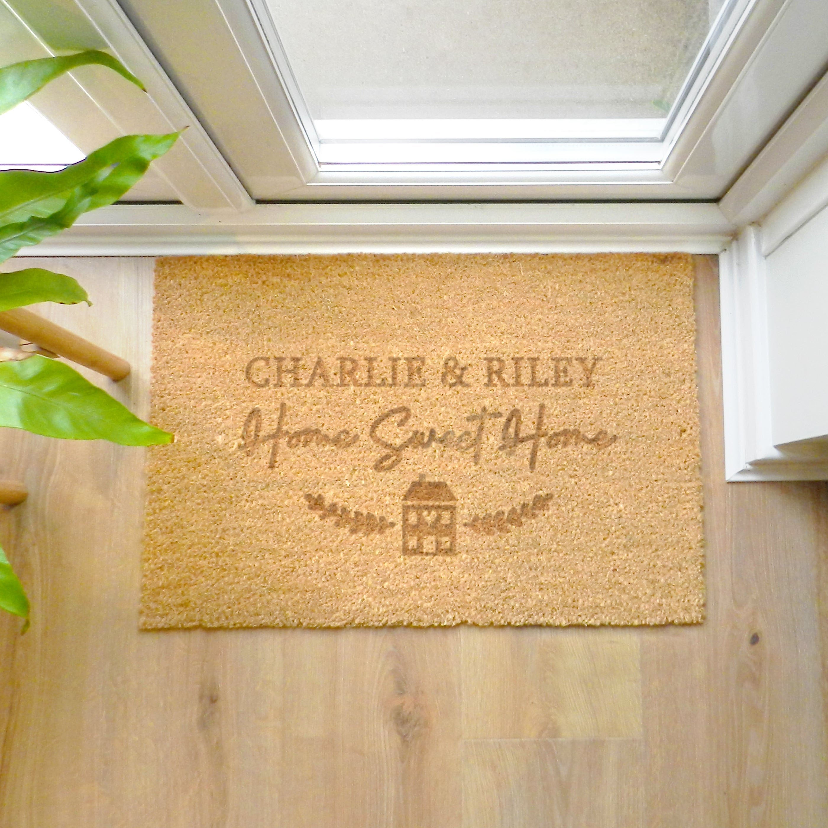 Personalised Rectangle Home Sweet Home Doormat Brown Price Comparisons | Compare The Build