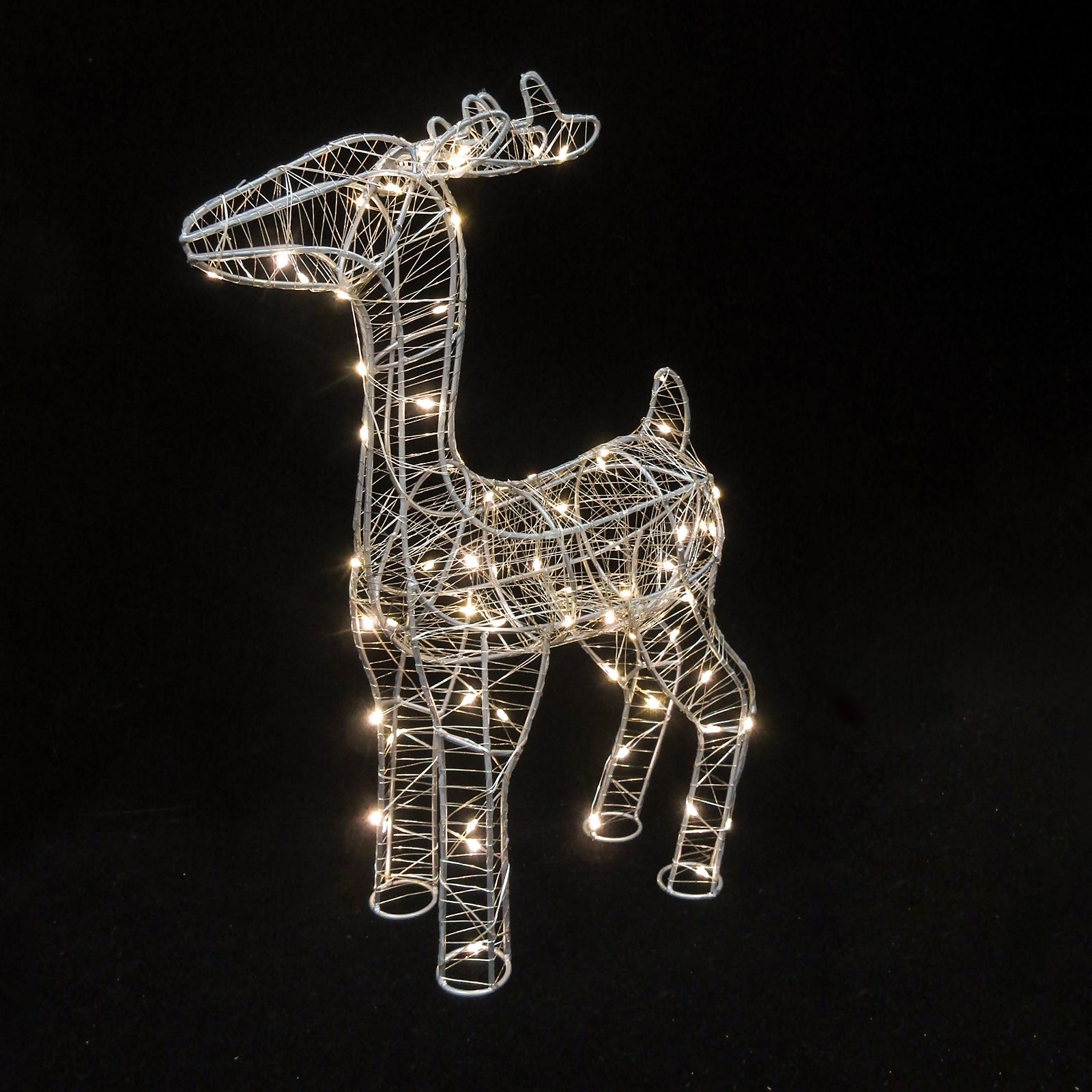 70 LED Silver Deer 3D Light Up Christmas Decoration (Battery Operated) Price Comparisons | Compare The Build