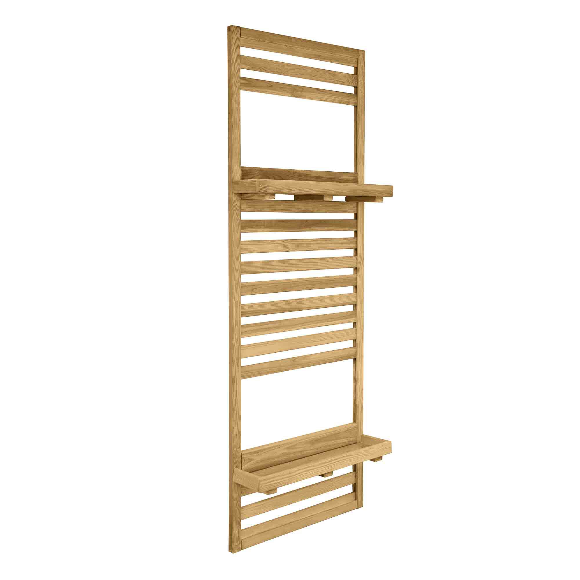 Forest Garden Two Shelf Wall Natural Timber Wooden Rectangular Planter 18Cm | Compare The Build