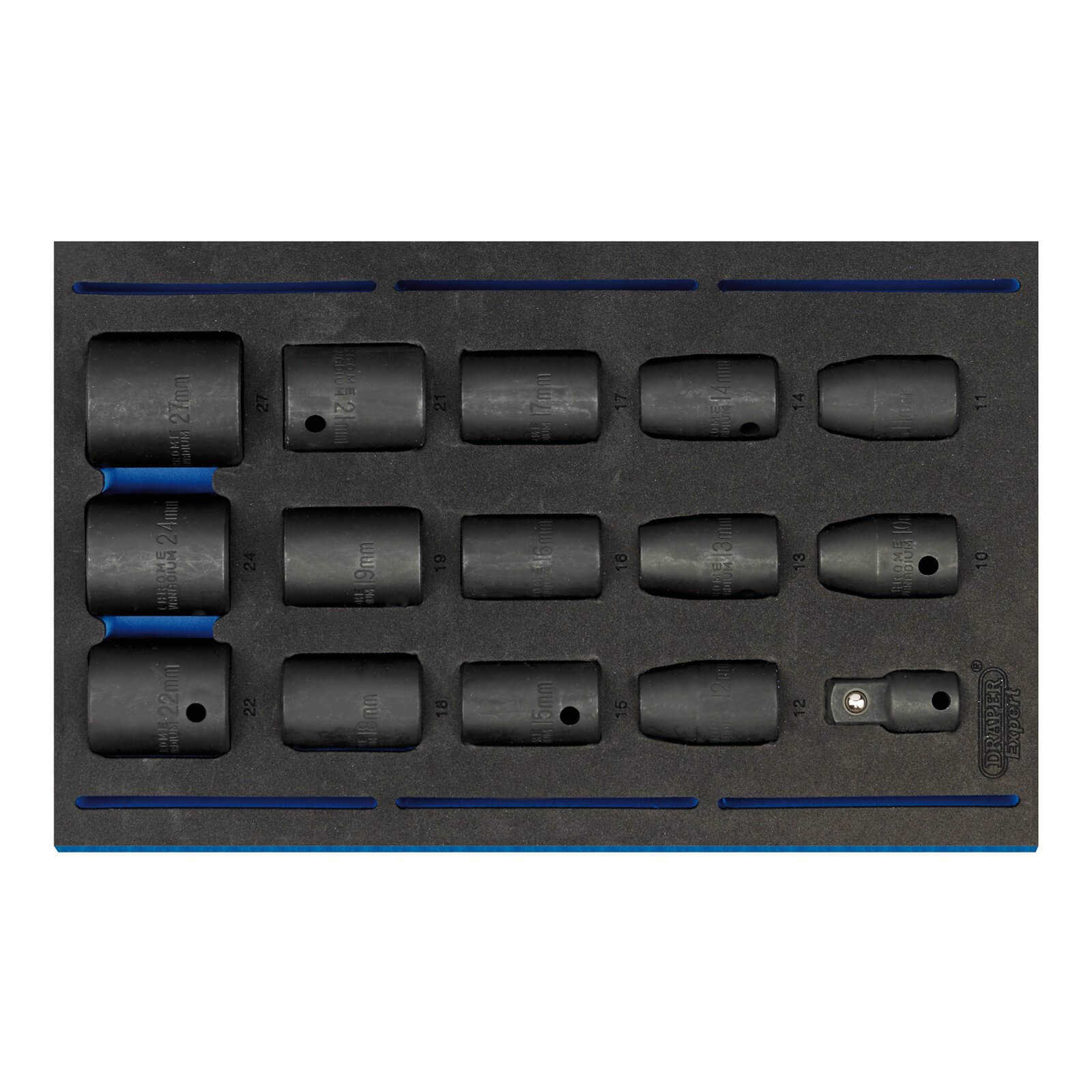 Draper 15 Piece 1/2" Drive Impact Socket Set In Eva Insert Tray 1/2" Price Comparisons | Compare The Build