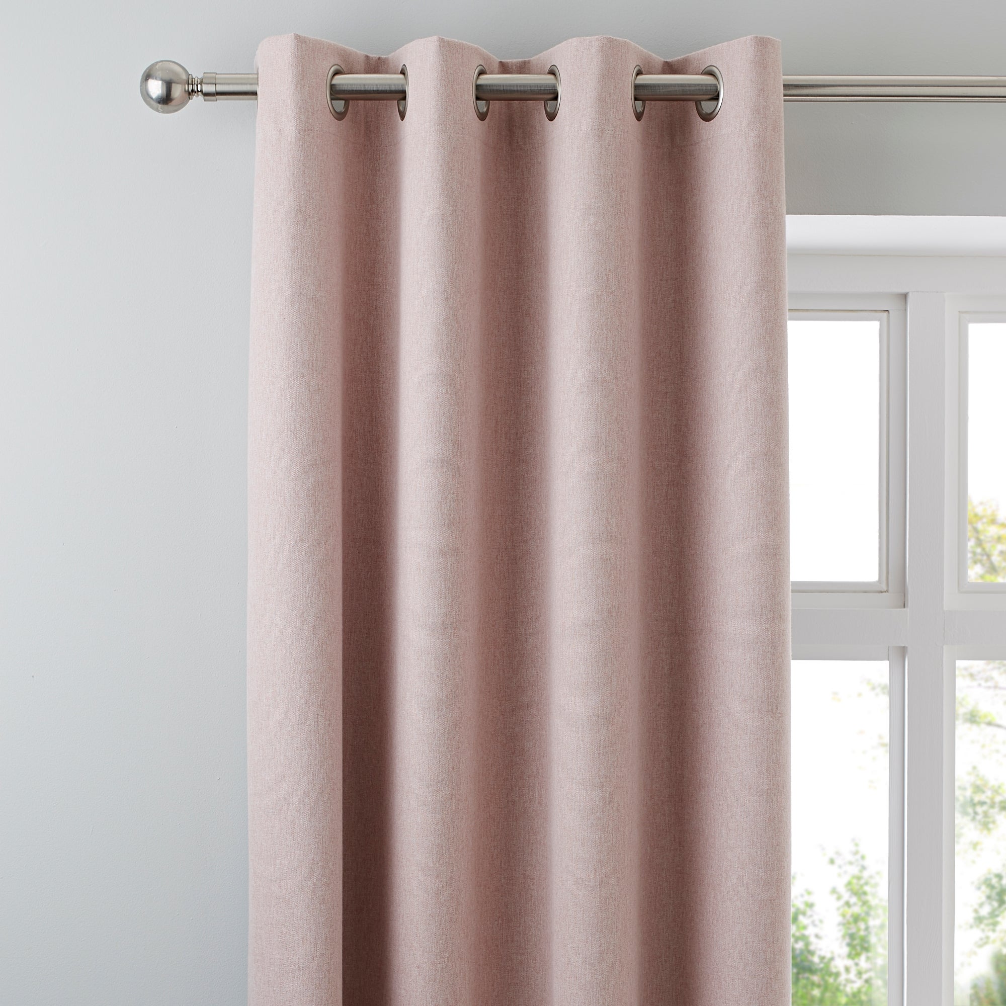 Luna Brushed Blush Blackout Eyelet Curtains Pink Price Comparisons | Compare The Build