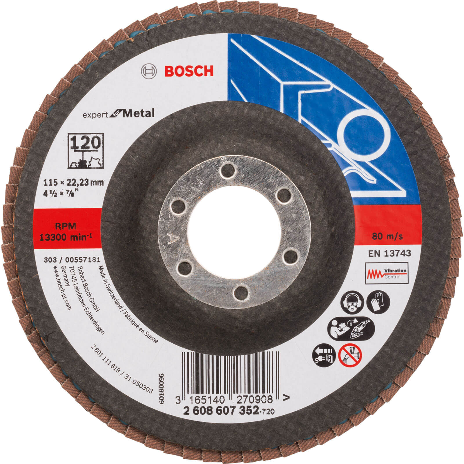 Bosch Expert X551 for Metal Flap Disc 115mm 120g Pack of 1 | Compare The Build