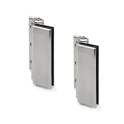 Satin Stainless Steel Self-Closing Glass Door Hinge Set | Compare The Build