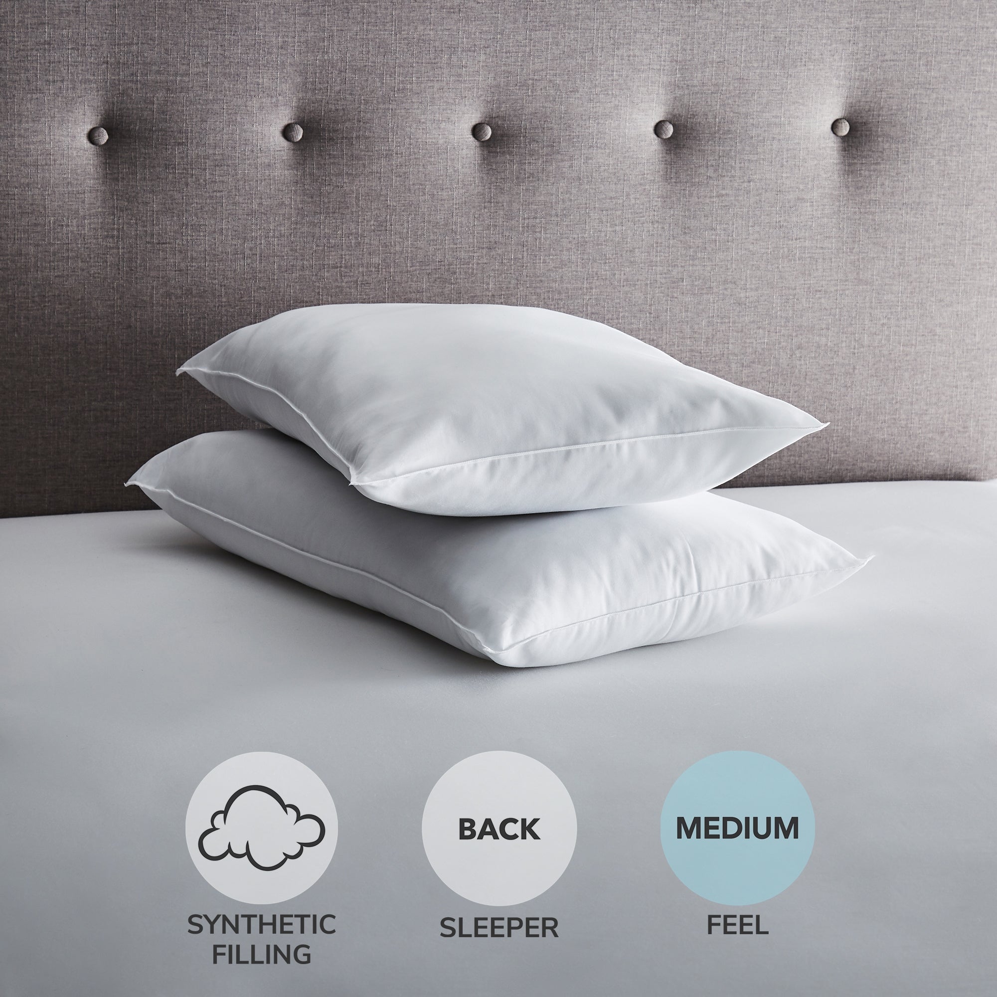 Fogarty Anti-Allergy Medium-Support Pillow Pair White Price Comparisons | Compare The Build