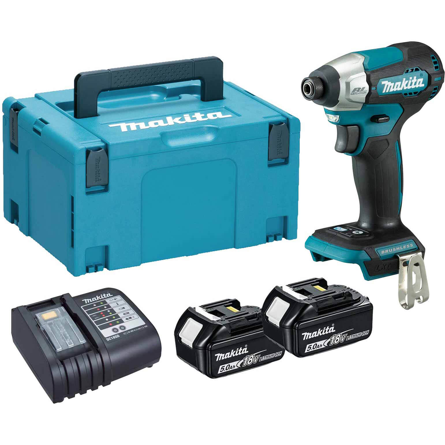 Makita DTD157 18v LXT Cordless Brushless Impact Driver 2 x 5ah Li-ion Charger Case | Compare The Build