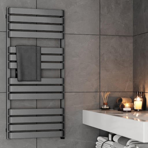 Terma Warp T One Electric Towel Rail Salt n Pepper 1110 x 500mm Price Comparisons | Compare The Build