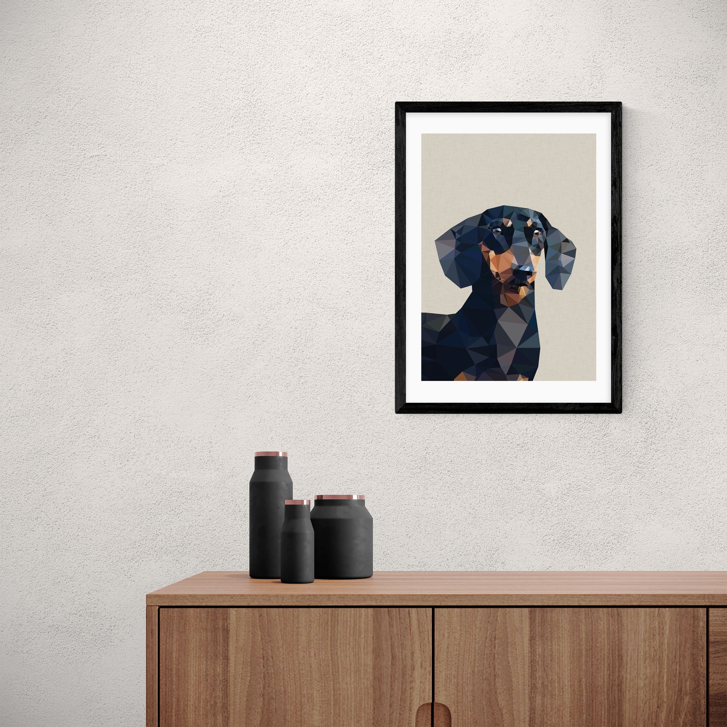 East End Prints Daschund Print Black Price Comparisons | Compare The Build