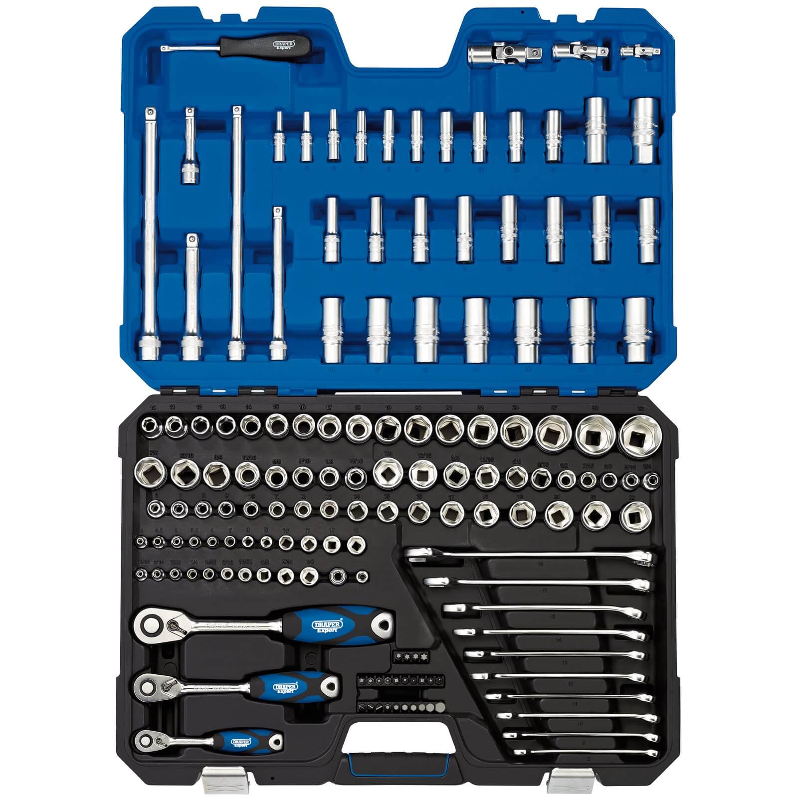 Draper Expert 150 Piece Combination Drive Hex and Bi Hex Socket, Bit and Spanner Set Metric and Imperial Combination Price Comparisons | Compare The Build