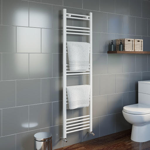 DuraTherm Heated Towel Rail White 1600 x 450mm Flat Price Comparisons | Compare The Build