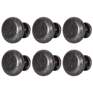 Circle Cabinet Knob Antique Steel 30mm - Pack of 6 Price Comparisons | Compare The Build