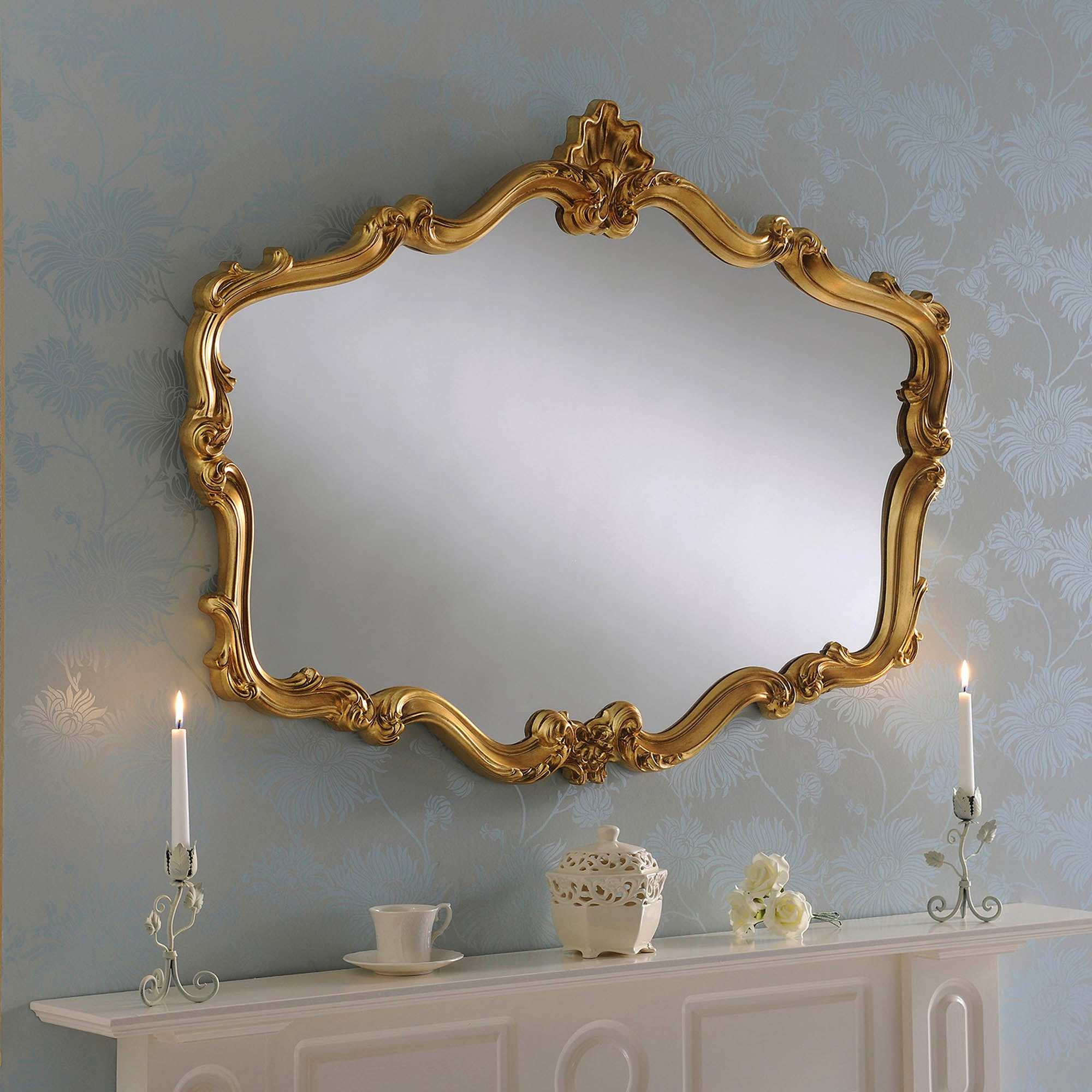 Yearn Decorative Mirror, Gold Effect 107x81cm Gold Effect Price Comparisons | Compare The Build