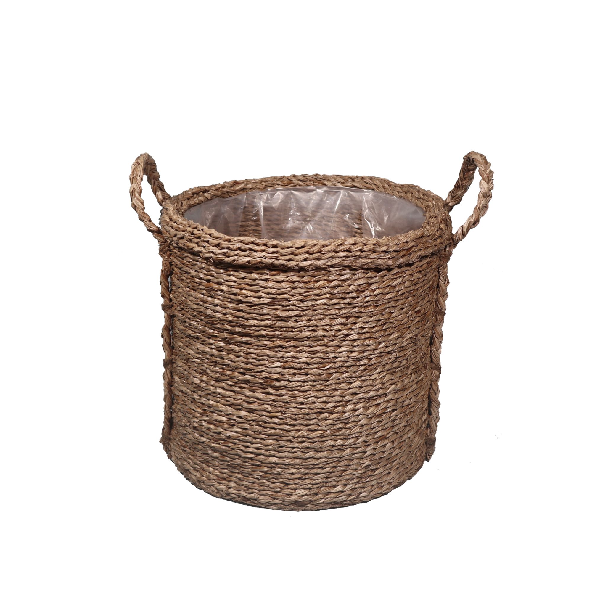 GoodHome Witoto Natural Seagrass Round Plant Pot (Dia)33Cm | Compare The Build