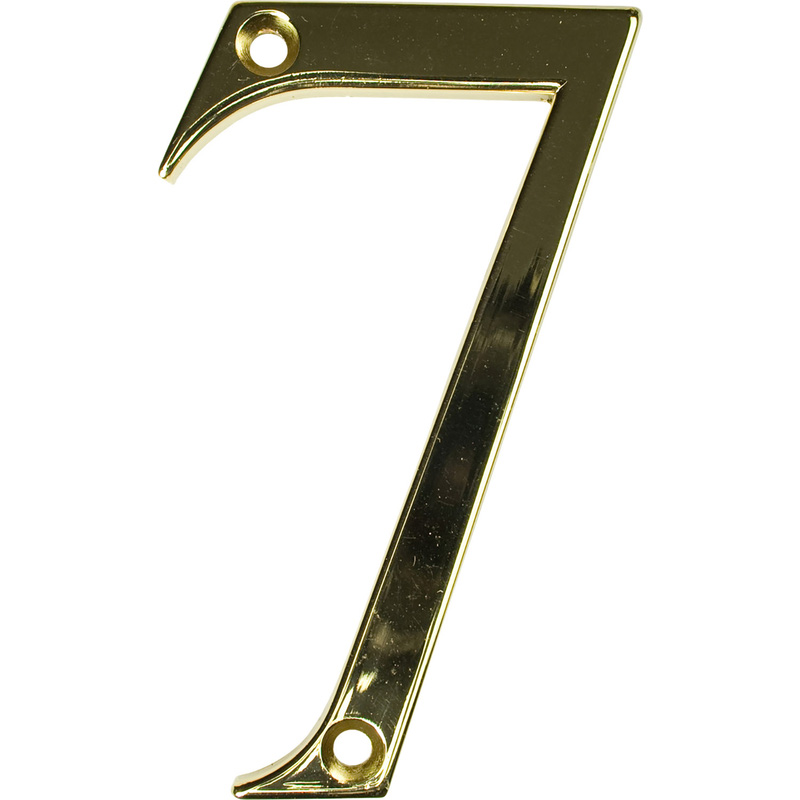 Fab and Fix Fab & Fix Hardex Door Numeral 7 in Gold Zinc | Compare The Build