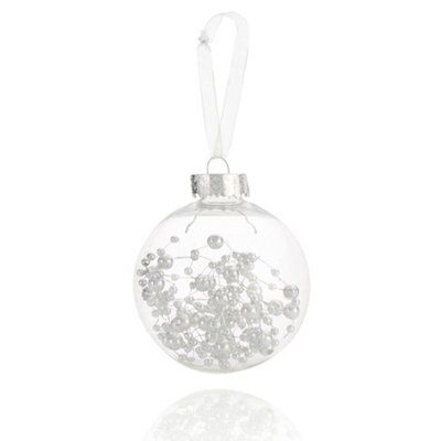 Nordic Tradition Gloss Silver Garland Filled Bauble Price Comparisons | Compare The Build