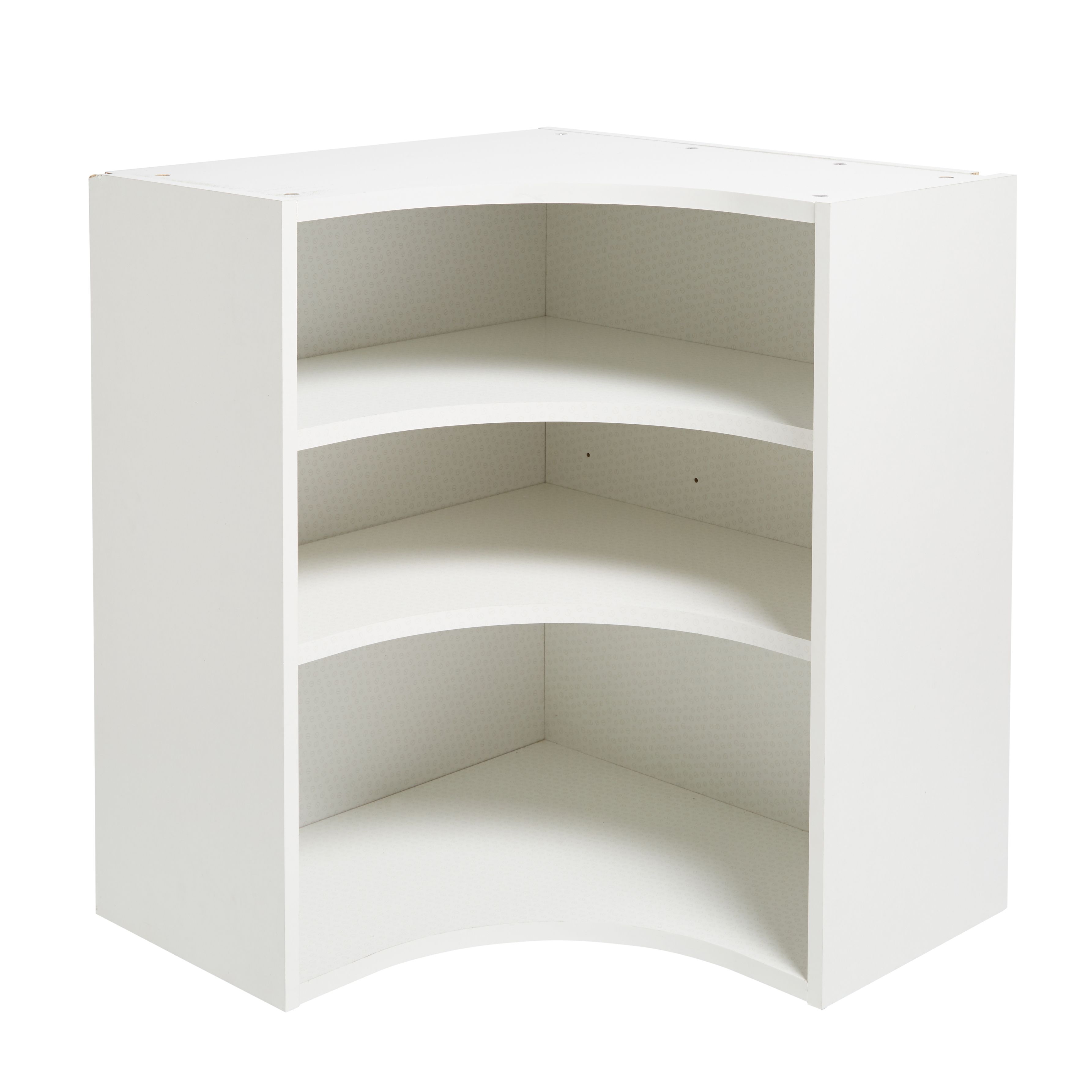 It Kitchens White Curved Corner Wall Cabinet (W)625mm Price Comparisons | Compare The Build