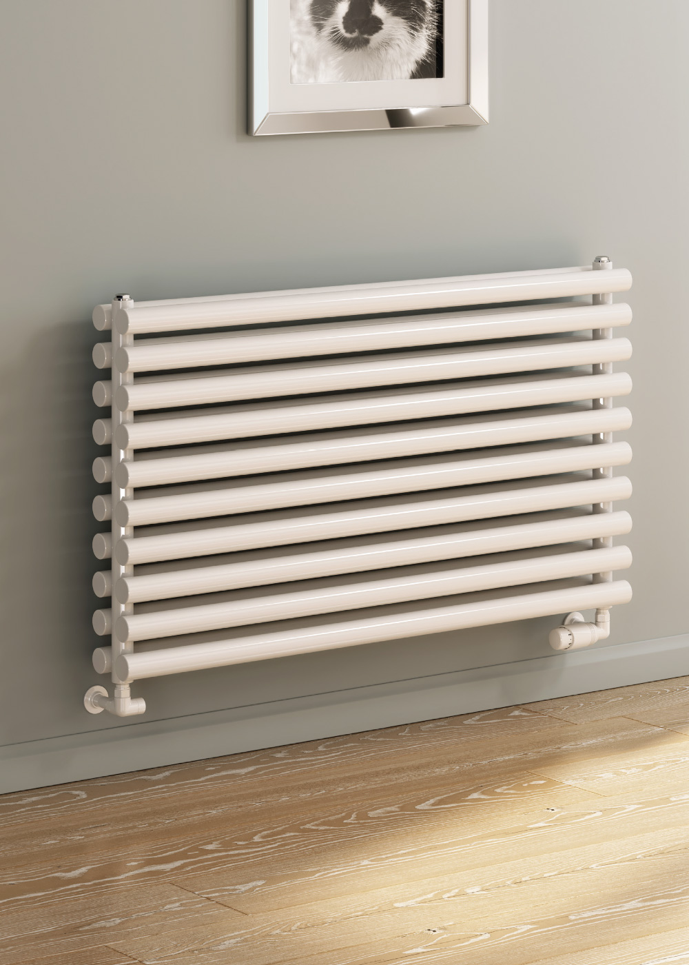 Reina Roda Horizontal Designer Radiator, White, 590mm x 1400mm Price Comparisons | Compare The Build