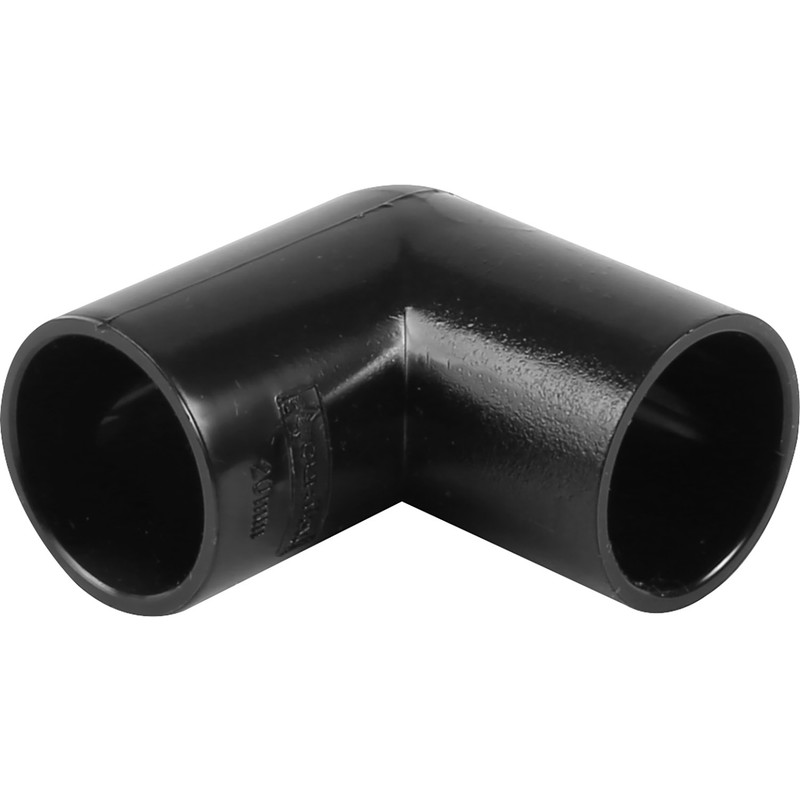 Aquaflow Solvent Weld Overflow Bend 21.5mm 90deg in Black Price Comparisons | Compare The Build