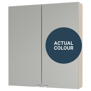 Duarti By Calypso Cascade 600mm Slimline Mirrored 2 Door Wall Hung Unit - Twilight Blue Price Comparisons | Compare The Build