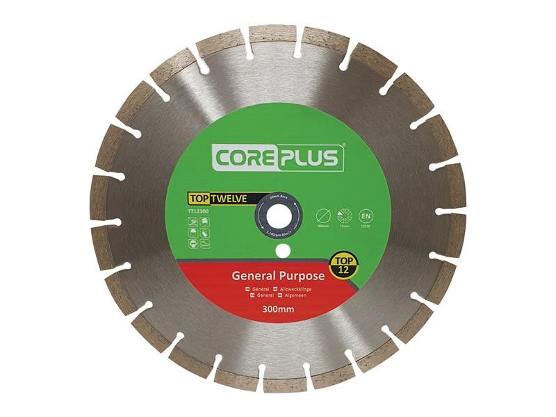 CorePlus CORDBTT12300 Top Twelve General Purpose Diamond Blade 300mm Price Comparisons | Compare The Build