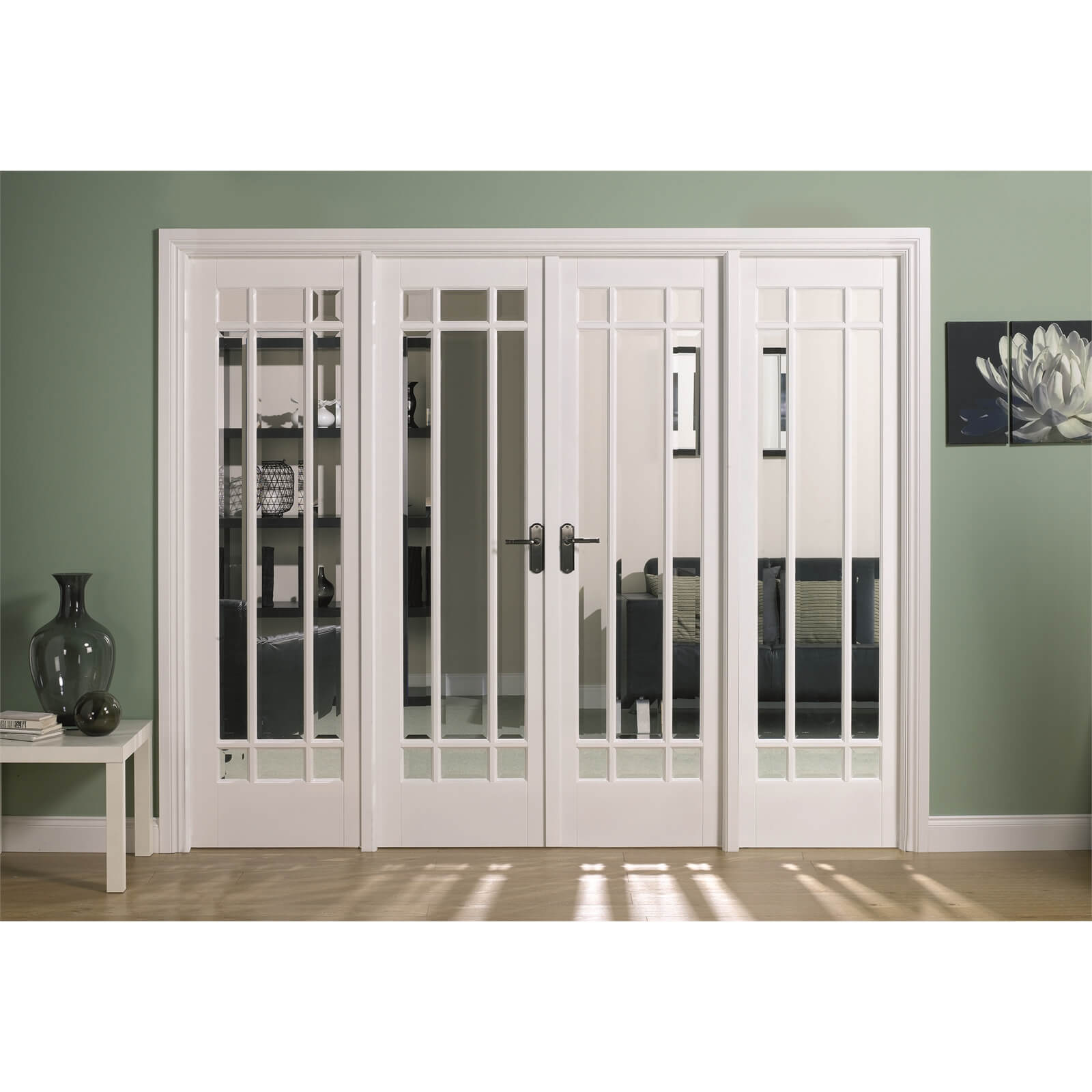 Manhattan Internal Glazed Primed White Room Divider - 2478 x 2031mm Price Comparisons | Compare The Build