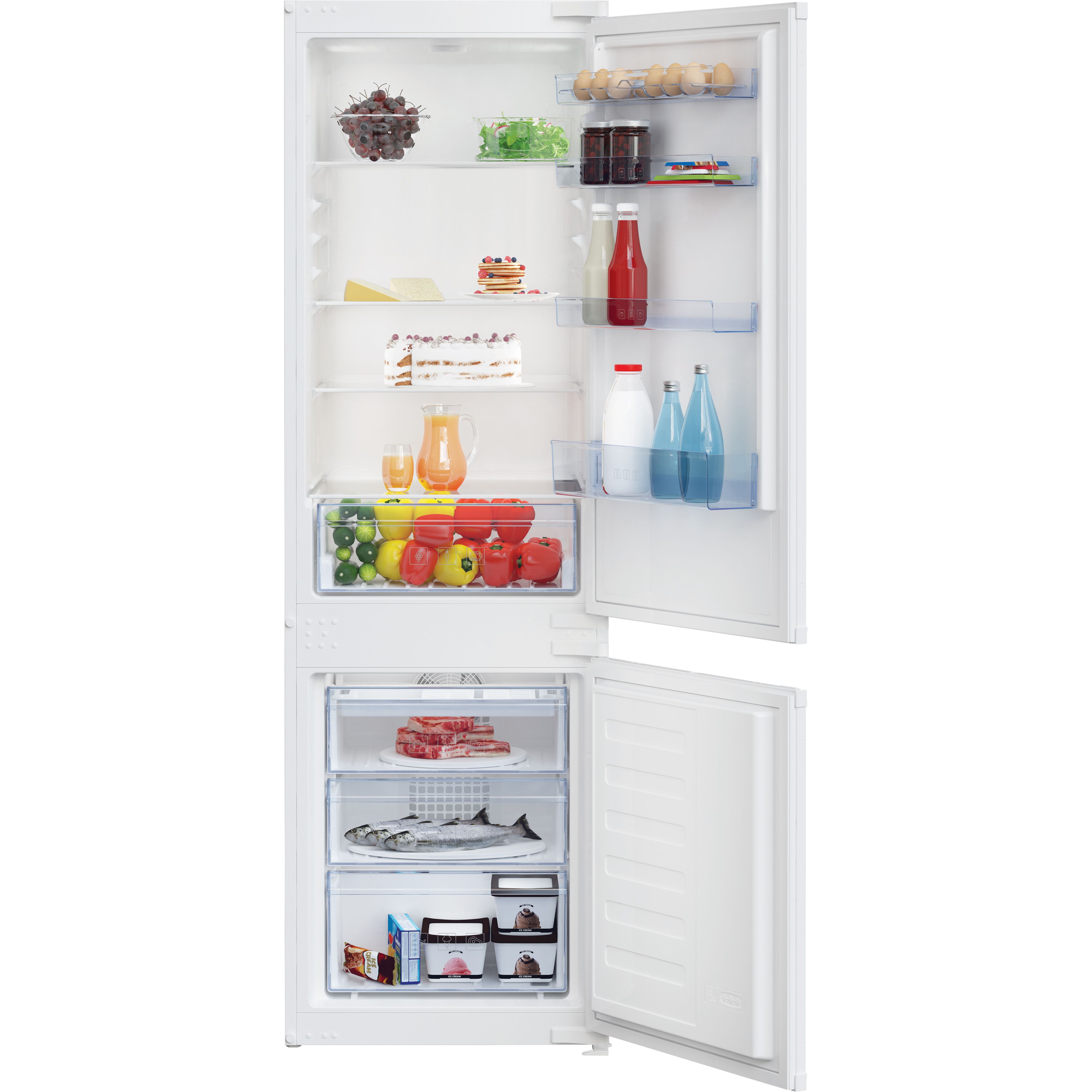 Beko Icqfd173 White Integrated Fridge Freezer Price Comparisons | Compare The Build