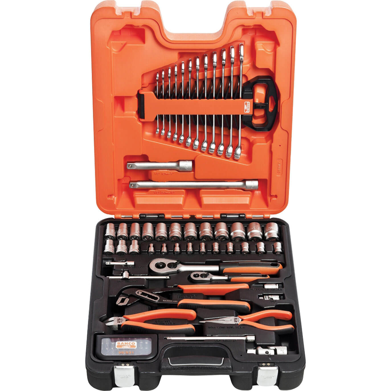 Bahco 81 Piece Combination Drive Hex Socket, Screwdriver Bit, Spanner and Pliers Set Metric Combination Price Comparisons | Compare The Build