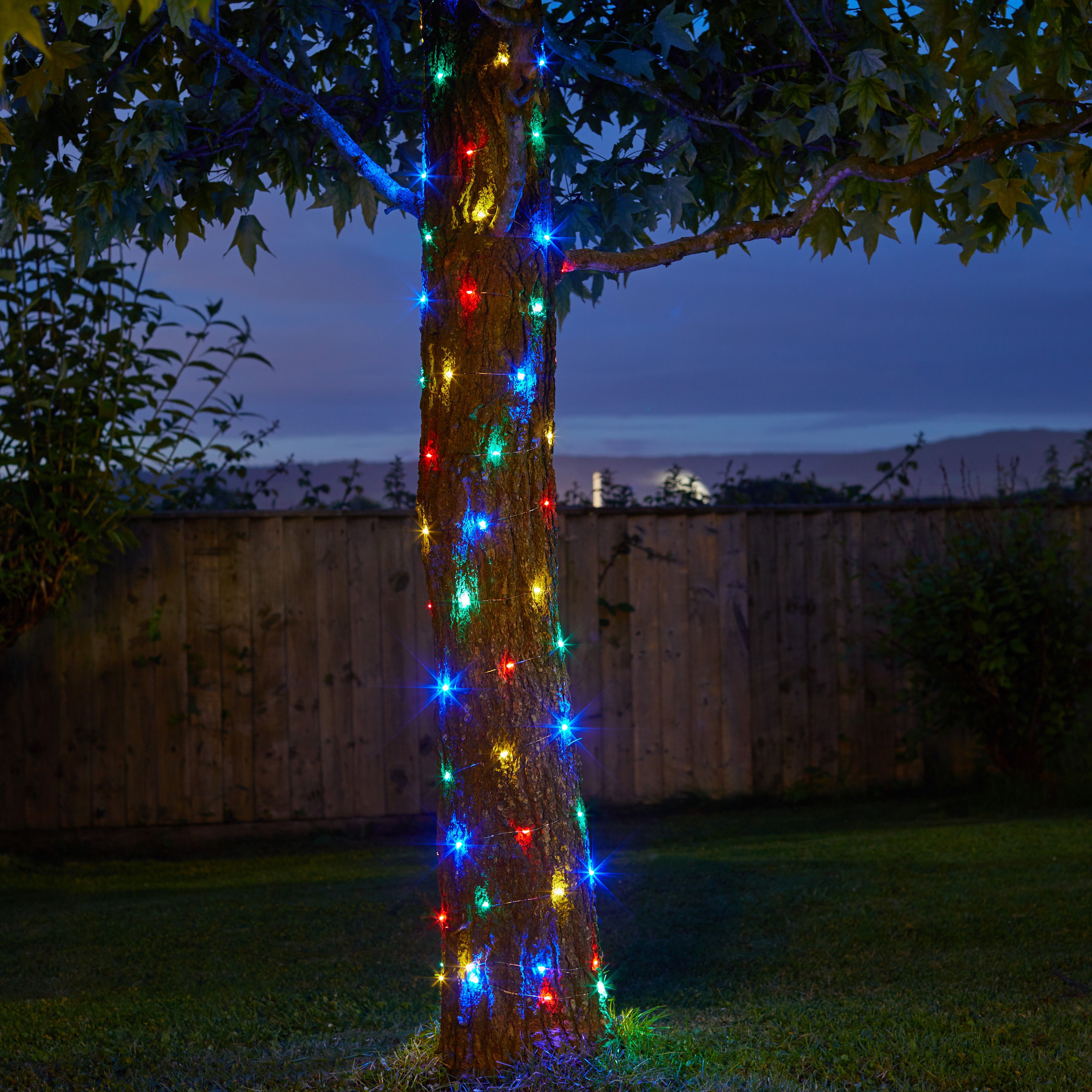 Solar Firefly Solar-Powered Multicolour 100 Led Outdoor String Lights | Compare The Build