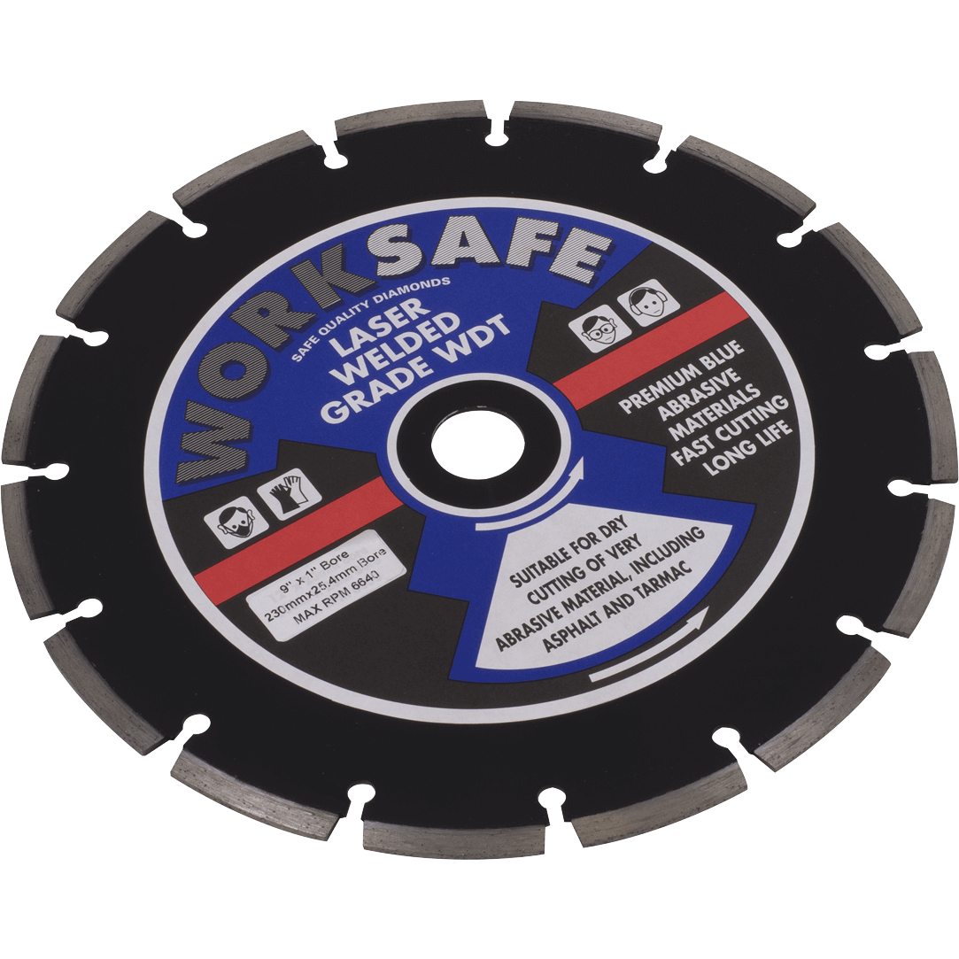 Sealey Worksafe WDT Diamond Blade for Asphalt and Tarmac 230mm 22mm Price Comparisons | Compare The Build